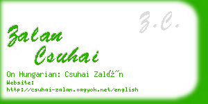 zalan csuhai business card